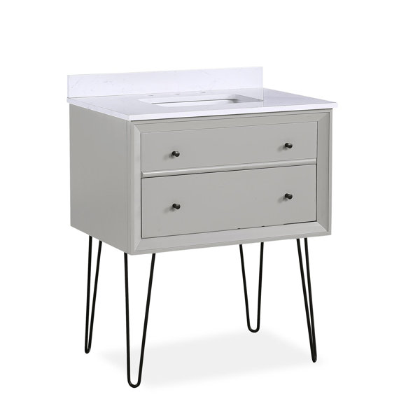 Dorel Living Tribecca 30'' Wall Mounted Single Bathroom Vanity with